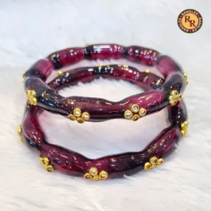 dual-tone-maroon-black-crystal-bangles-with-stone-work-designer-glass-bangles-wholesale