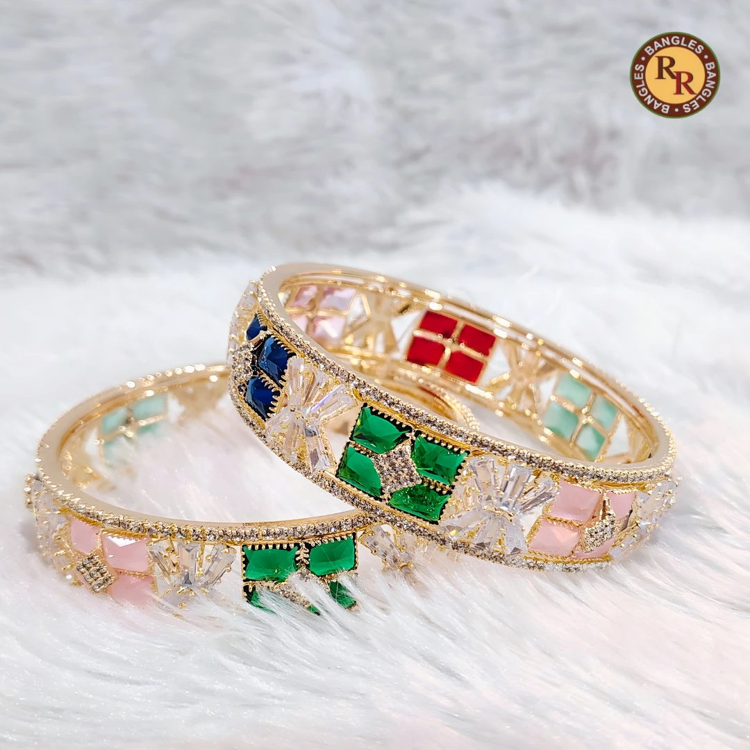 Multicolor Enamel Square Imitation Bangles Set