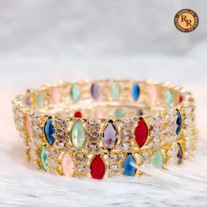 multicolor-navratna-style-imitation-bangles-set-heavy-diamond-look-bridal-bangles-wholesale
