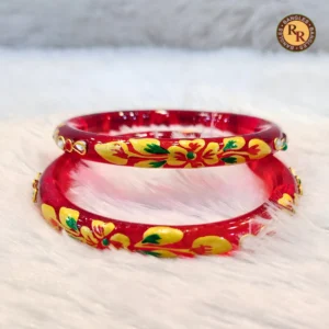 red-floral-hand-painted-crystal-bangles-set-designer-printed-glass-bangles-wholesale