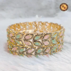 broad-designer-imitation-bangles-with-pastel-stones-heavy-diamond-look-bridal-cuff-bangles-wholesale