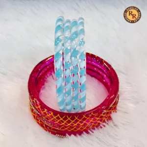 sky-blue-spiral-crystal-bangles-set-transparent-twisted-design-glass-bangles-wholesale