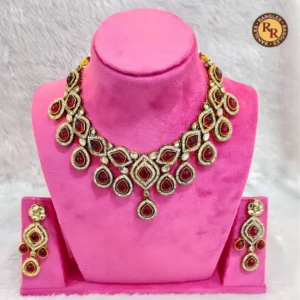 red-kundan-teardrop-bridal-jewellery-set-designer-layered-necklace-set-wholesale