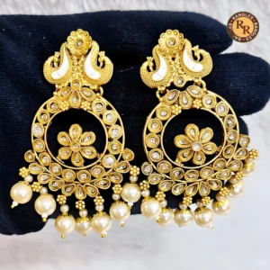 antique-gold-peacock-chandbali-earrings