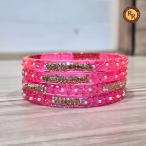 Pink Borosil Bangle Set