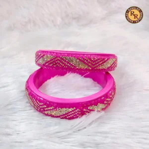 Bright Pink Lac Bangle Set