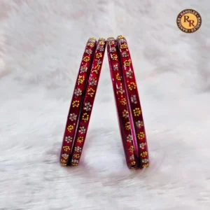 Wine Burgundy Lac Bangle Set