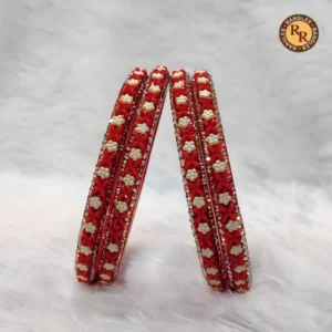 Red Glass Bangle Set