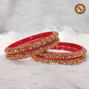 Red Glass Bangle Set