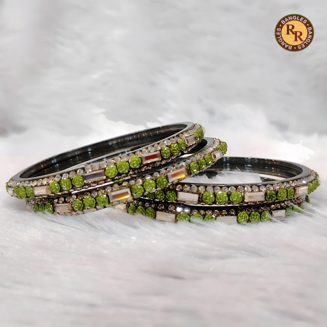 Black Glass Bangle Set