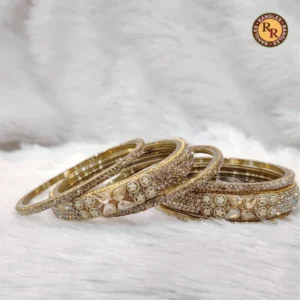 antique-gold-glass-bangle-set-mixed-pearl-cluster-shell-rhinestone-embellished-vintage-bridal-glass-bangles-wedding-festive-wear-wholesale-bangles