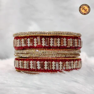 red-glass-bangle-set-white-rectangular-pearl-gold-rhinestone-border-embellished-bridal-glass-bangles-wedding-festive-wear-wholesale-bangles