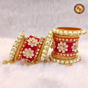 Red Hanging Bridal Chura Set