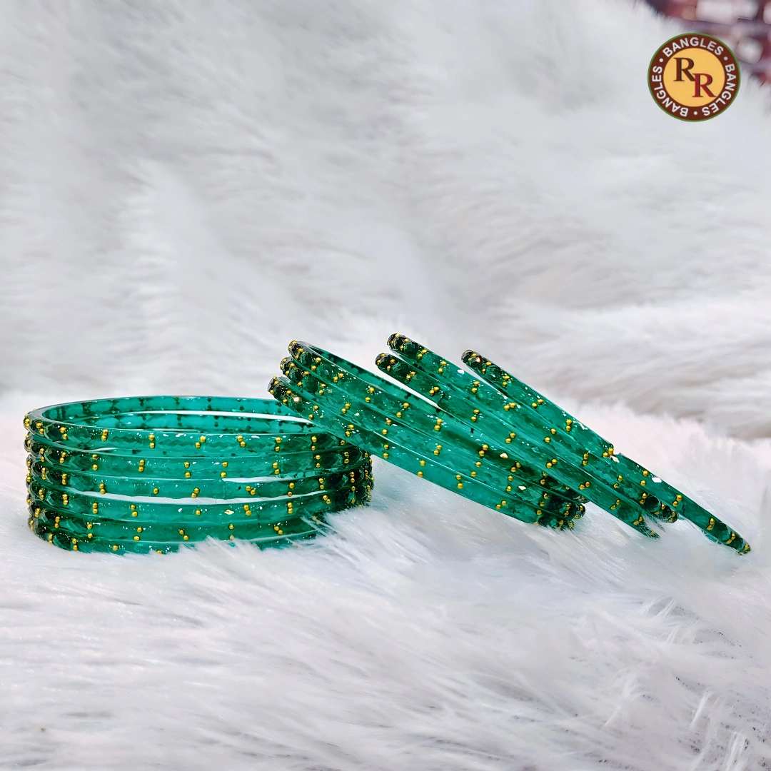 Emerald Green Glass Bangle Full Set