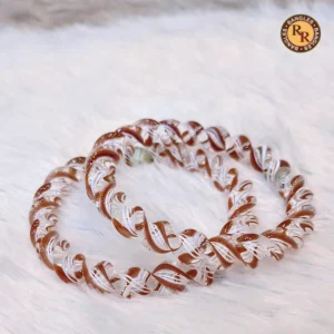 brown-white-swirl-twisted-glass-bangles-feather-wave-lampwork-design-wholesale-supplier-jaipur