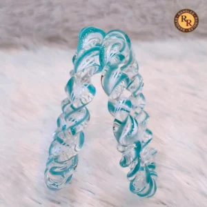 teal-crystal-swirl-twisted-glass-bangles-silver-glitter-shimmer-lampwork-design-wholesale-supplier-jaipur