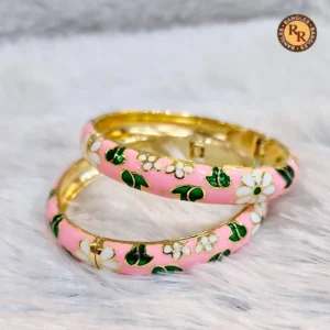 Blush Pink Meenakari Bangle Set