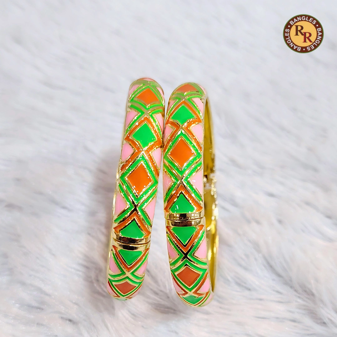 Blush Pink Meenakari Bangle Set