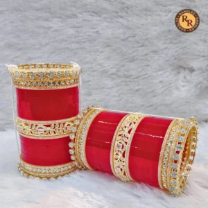 Red Punjabi Bridal Chura Set