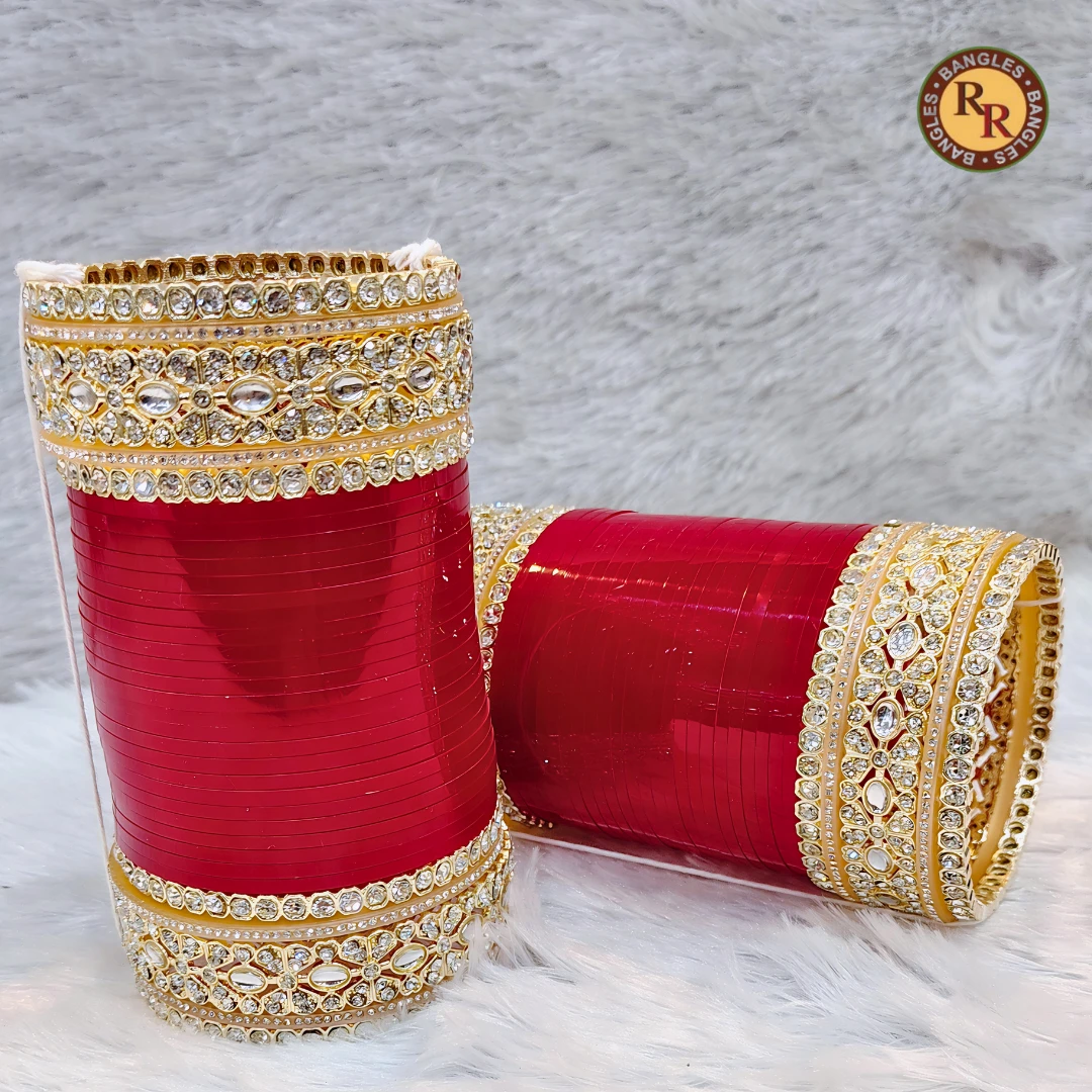 Premium Red Punjabi Bridal Chura Set