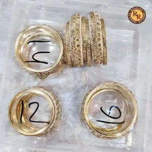 Kids Gold Look Bangles Combo Set | Designer Artificial Bangles for Girls Wholesale Pack