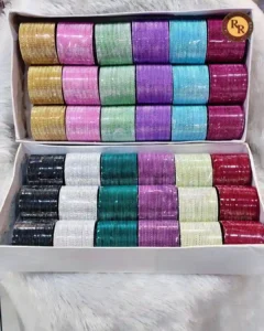 Kids Premium Metal Bangles Combo Box | Multicolor Designer Bangles Set for Girls Wholesale
