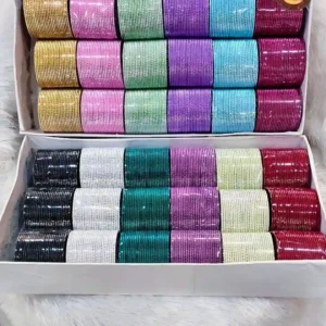 Kids Premium Metal Bangles Combo Box | Multicolor Designer Bangles Set for Girls Wholesale