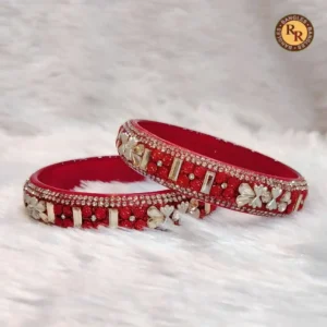 Maroon Lac Bangle Set Golden Floral Motif Embellished Traditional Lac Bangles Bridal & Wedding Wear Wholesale Bangles