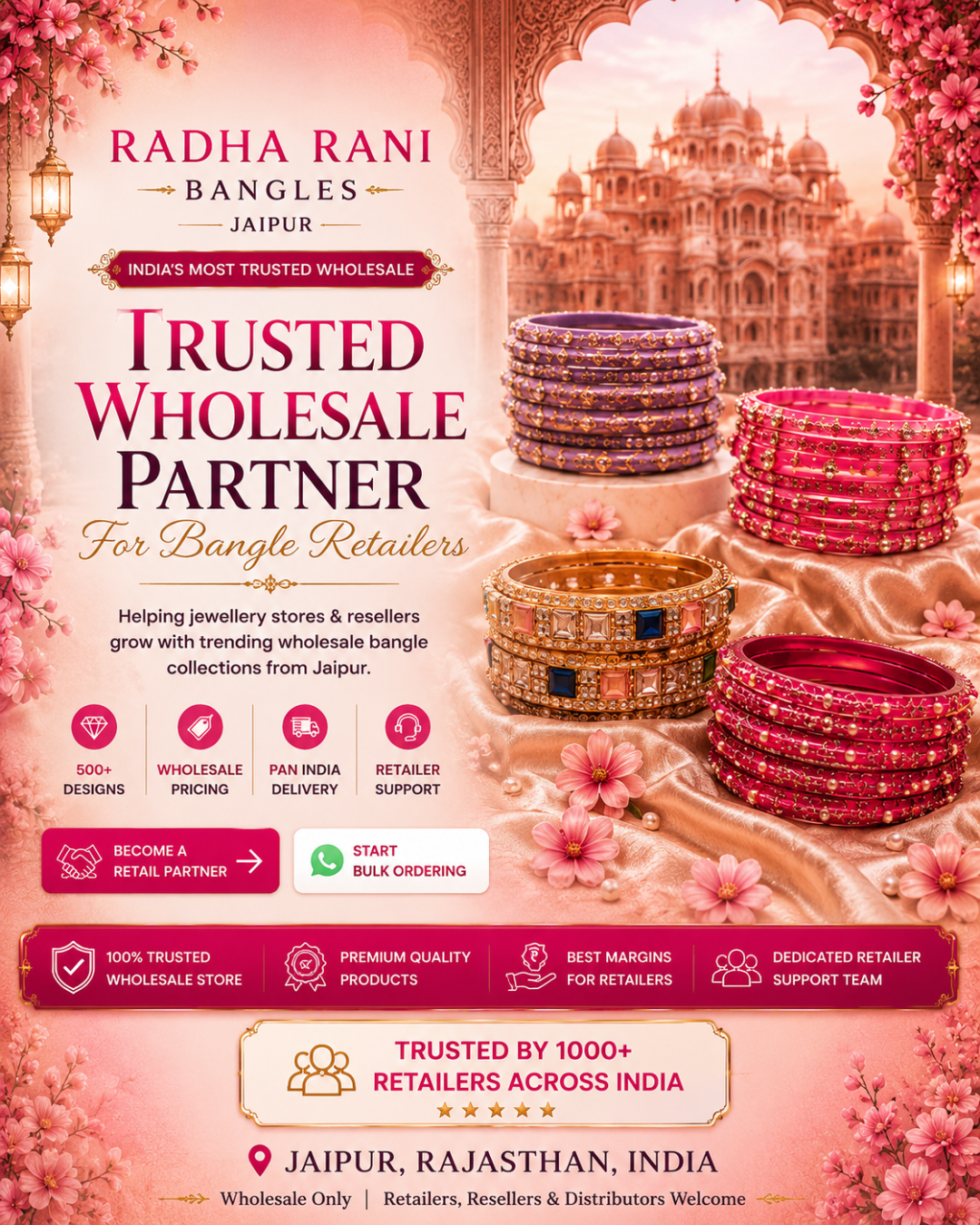 Trusted wholesale bangle supplier in Jaipur for retailers resellers and jewellery distributors across India