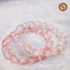 Blush Pink Crystal Swirl Twisted Glass Bangles | Silver Shimmer Lampwork Design | Wholesale Supplier Jaipur