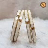 Designer Pearl & Mirror Work Bangles Set | Bridal Pearl Bangles Wholesale for Women