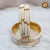 Luxury Pearl Bridal Bangles Set with Hanging Pearl Work | Designer Pearl Bangles Wholesale