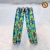 Turquoise Glass Bangle Set of 4 | Yellow Green Floral Sunburst Red Tulip Folk Art Crystal | Wholesale Supplier Jaipur